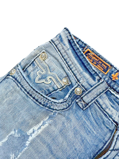 Vintage Rock Revival Y2K Straight Leg Jeans (M) – Detailaufnahme 2