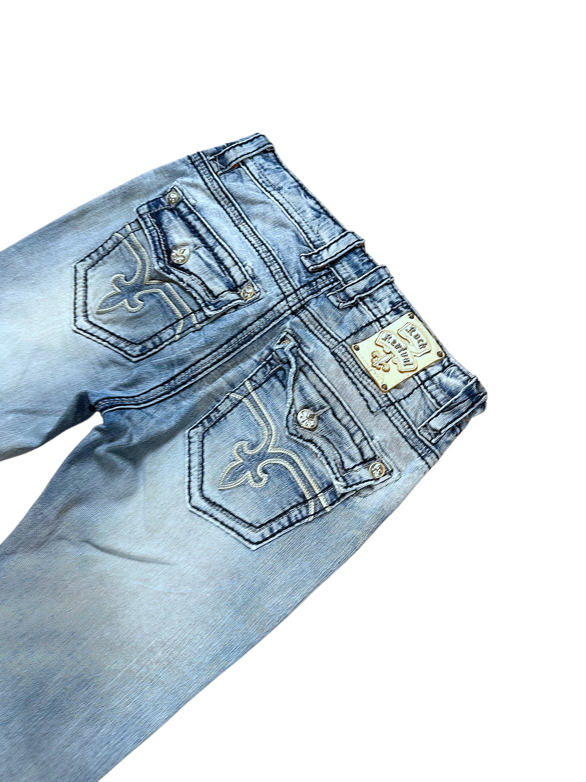 Vintage Rock Revival Y2K Straight Leg Jeans (M) – Detailaufnahme 5