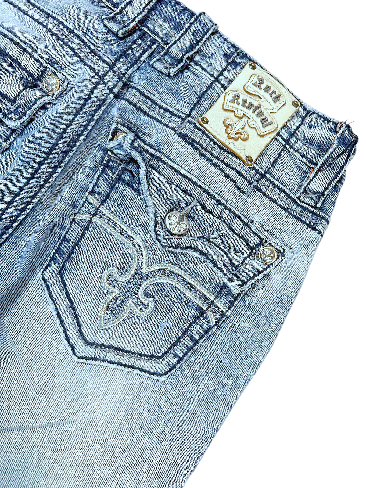 Vintage Rock Revival Y2K Straight Leg Jeans (M) – Detailaufnahme 6