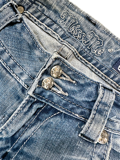 Vintage Miss Me Y2K Low Waist Bootcut Damenjeans (L)