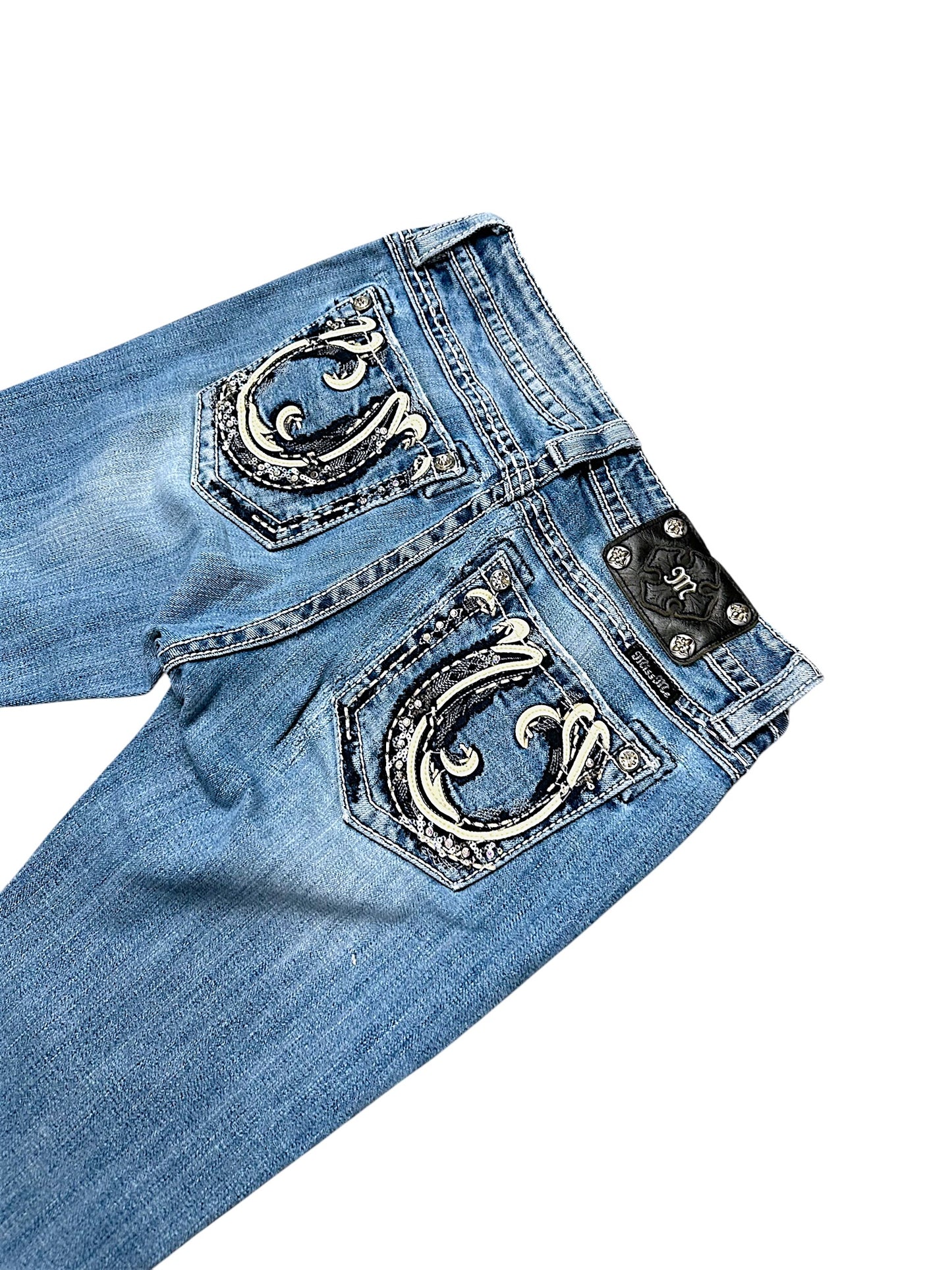 Vintage Miss Me Y2K Mid Rise Bootcut / Flared Damenjeans (L)