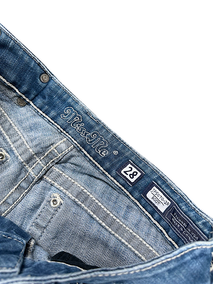 Vintage Miss Me Y2K Low Waist Bootcut Damenjeans (S)