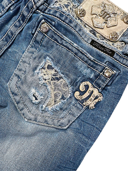 Vintage Miss Me Y2K Low Waist Bootcut Damenjeans (XS)
