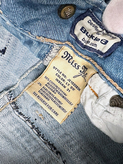 Vintage Miss Me Y2K Low Waist Bootcut Damenjeans (S)