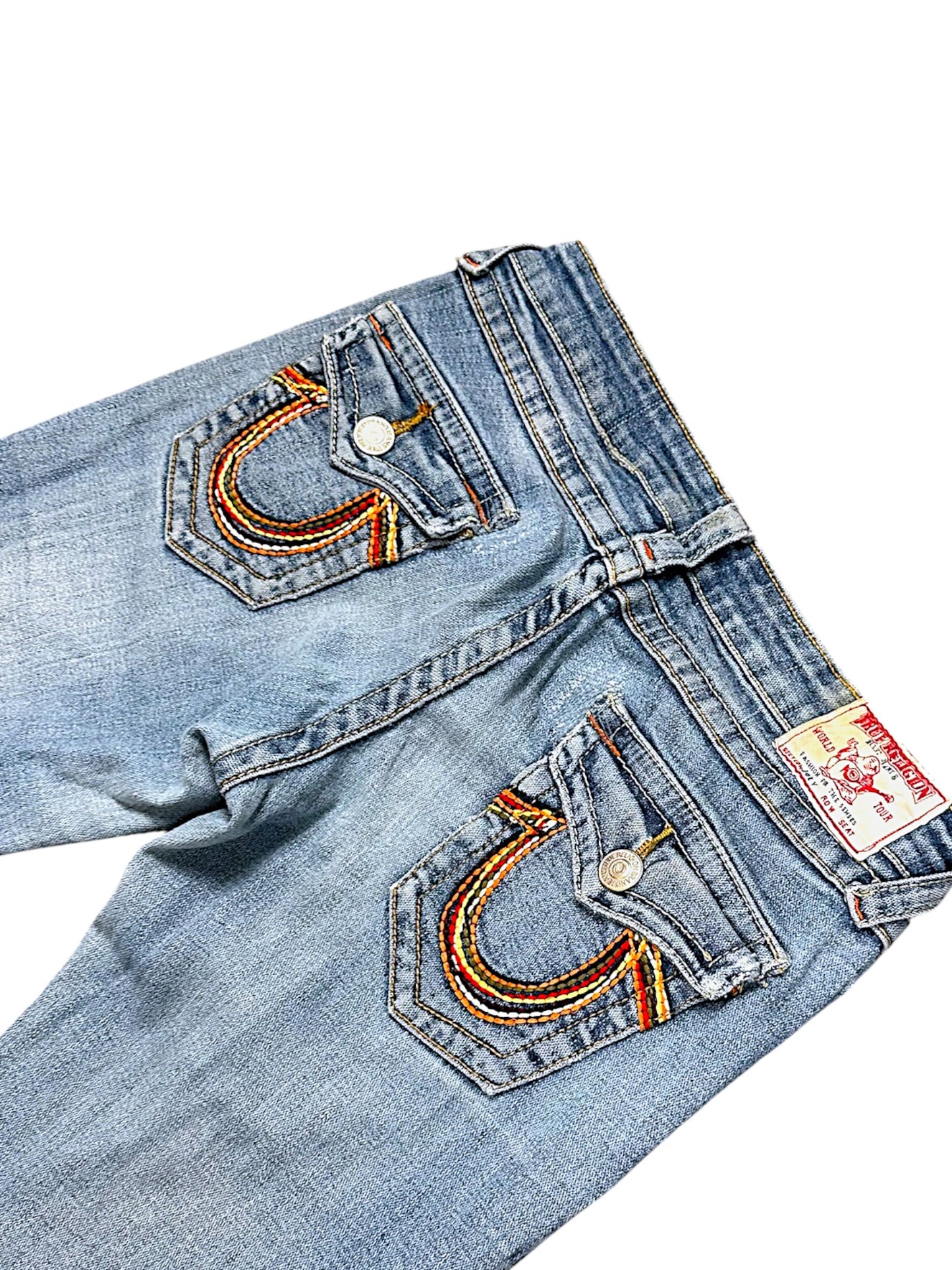 Vintage True Religion Y2K Low Waist Bootcut Damenjeans (S)