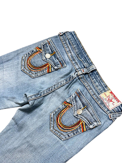 Vintage True Religion Y2K Low Waist Bootcut Damenjeans (S)