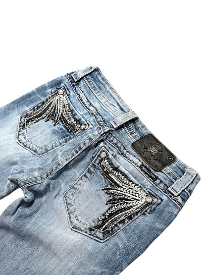 Vintage Miss Me Y2K Low Waist Bootcut / Flared Damenjeans (S)