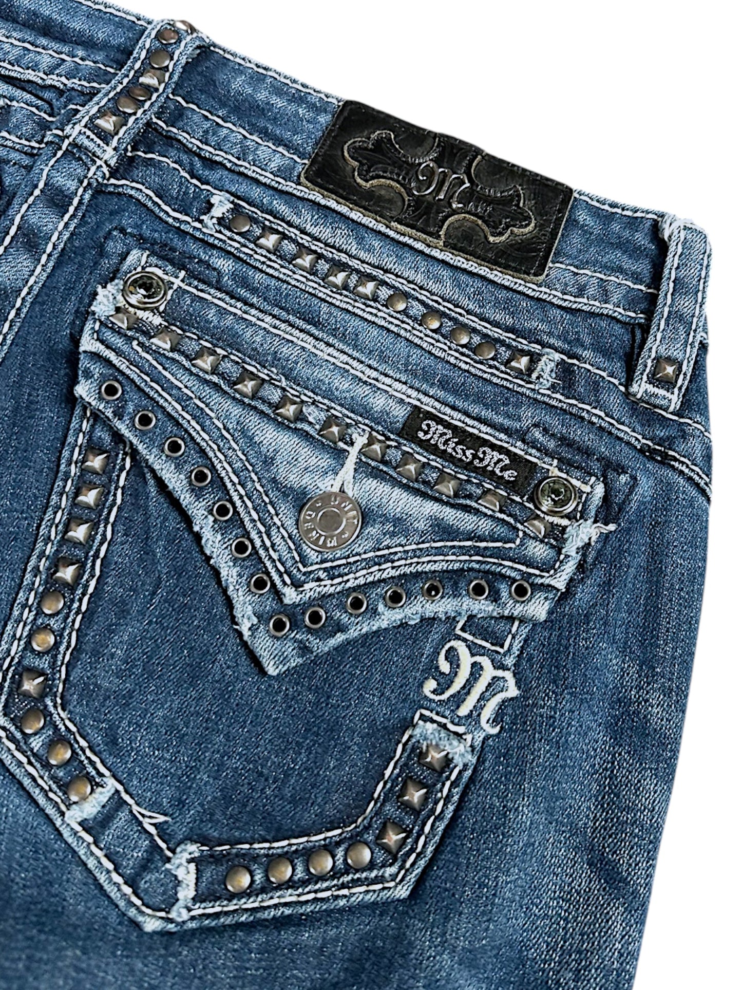 Vintage Miss Me Y2K Low Waist Bootcut / Flared Damenjeans (M)