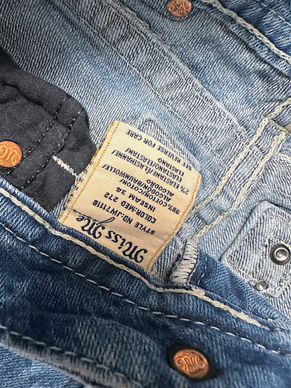 Vintage Miss Me Y2K Low Waist Bootcut Damenjeans (S)