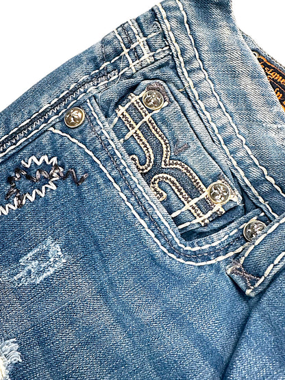 Vintage Rock Revival Y2K Baggy Jeans (L)