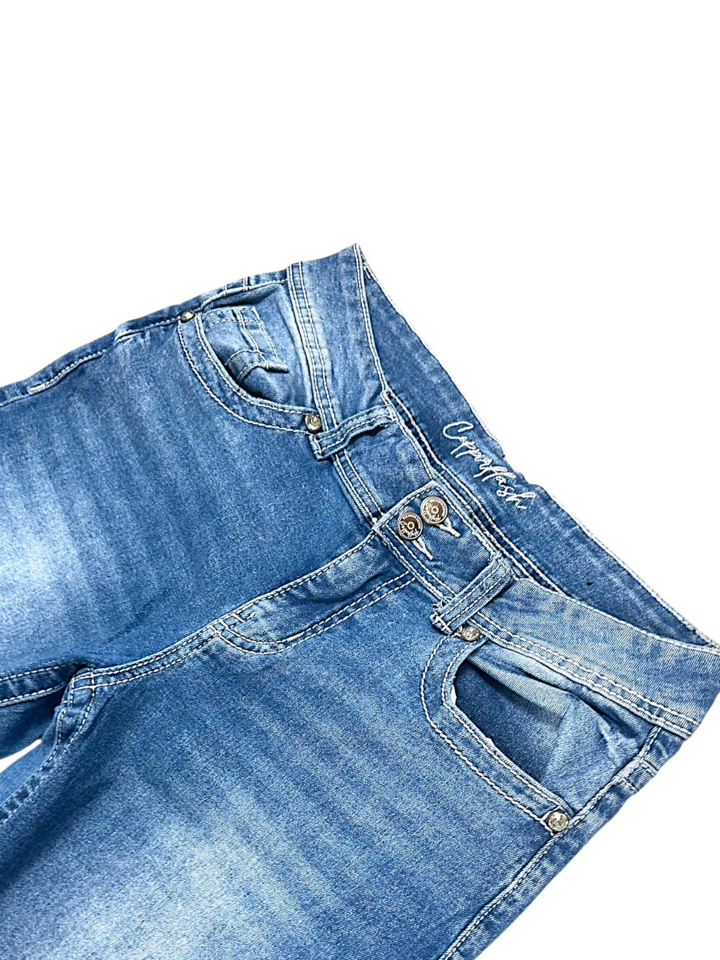 Vintage Embroidery Y2K Flared Damenjeans (L)