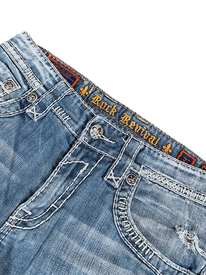 Vintage Rock Revival Y2K Baggy Jeans (M)