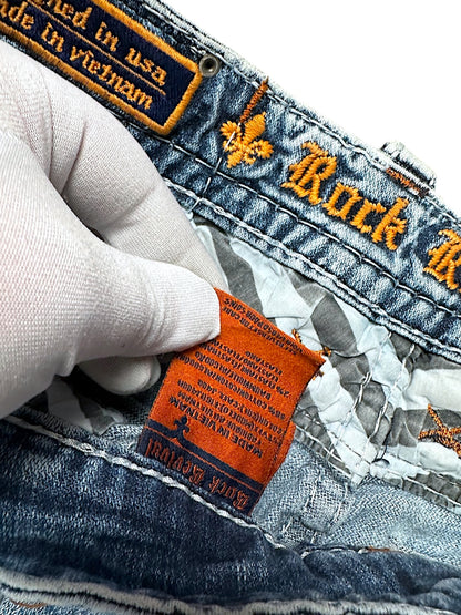 Vintage Rock Revival Y2K Straight Leg Jeans (M)
