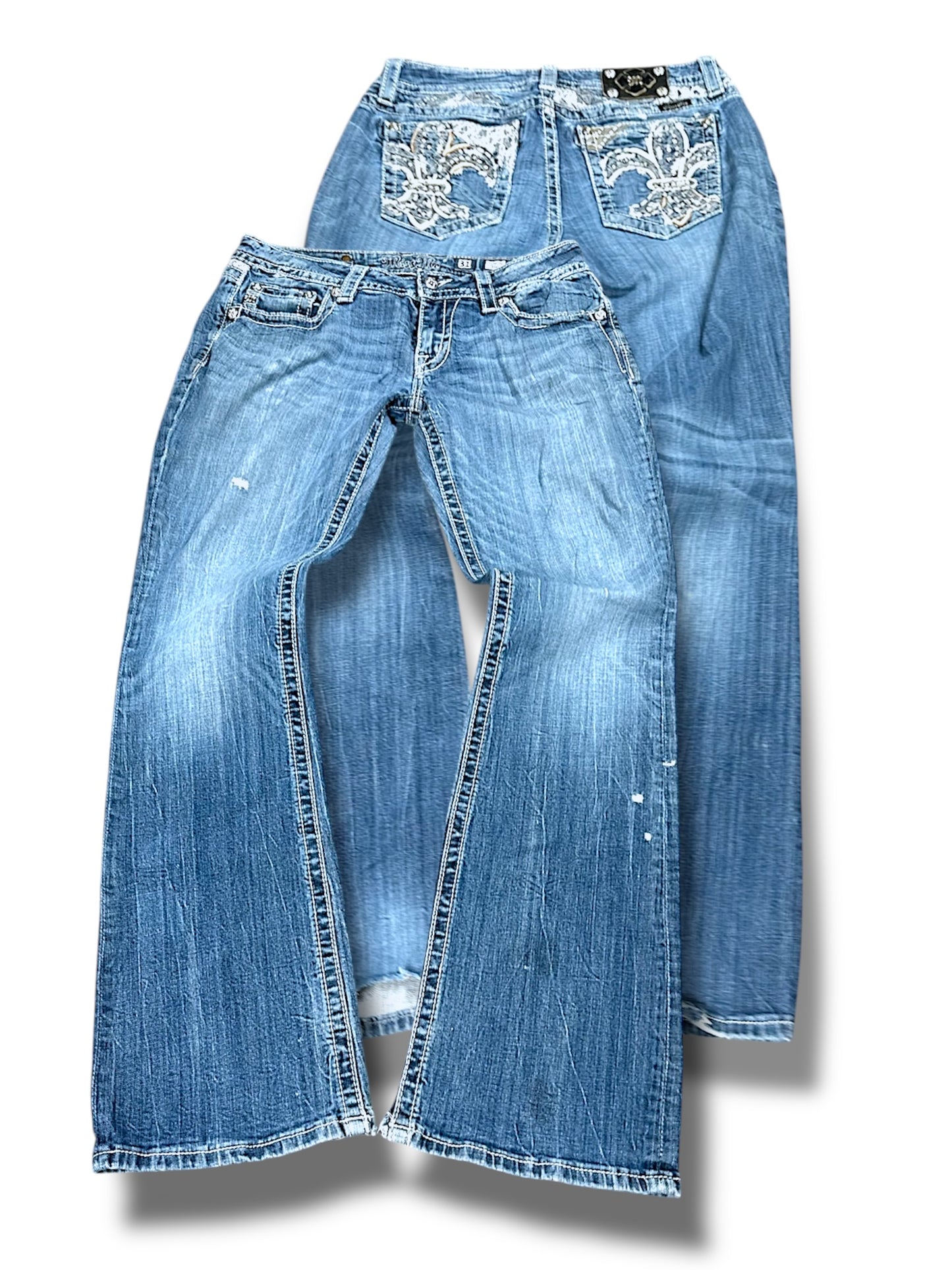 Vintage Miss Me Y2K Low Waist Bootcut / Flared Damenjeans (L)
