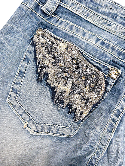 Vintage Miss Me Y2K Low Waist Bootcut / Flared Damenjeans (L)