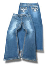 Vintage Y2K lavtaljede bootcut-jeans til kvinder (M)