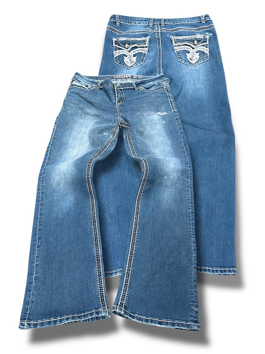 Vintage Y2K Low Waist Bootcut Damenjeans (M)