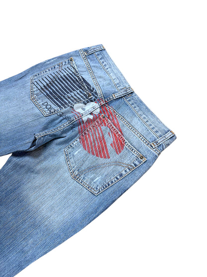 Vintage Dolce & Gabbana Y2K Straight Leg Jeans (L) – Detailaufnahme 3
