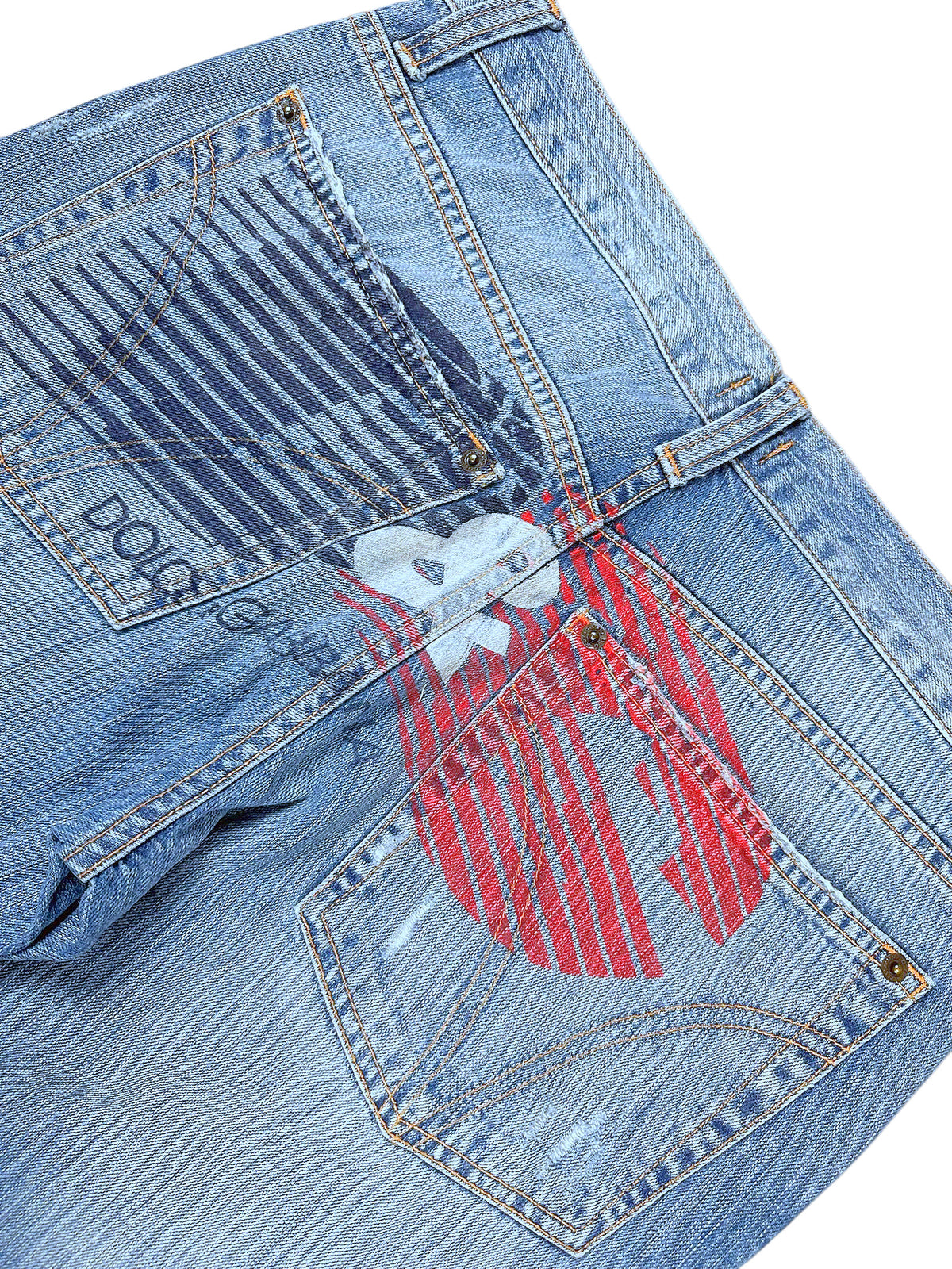 Vintage Dolce & Gabbana Y2K Straight Leg Jeans (L) – Detailaufnahme 4