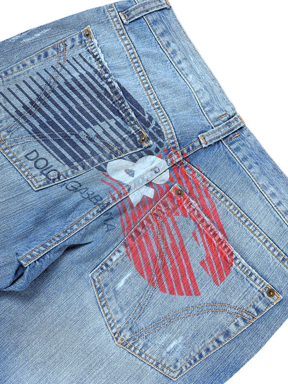 Vintage Dolce & Gabbana Y2K Straight Leg Jeans (L) – Detailaufnahme 4
