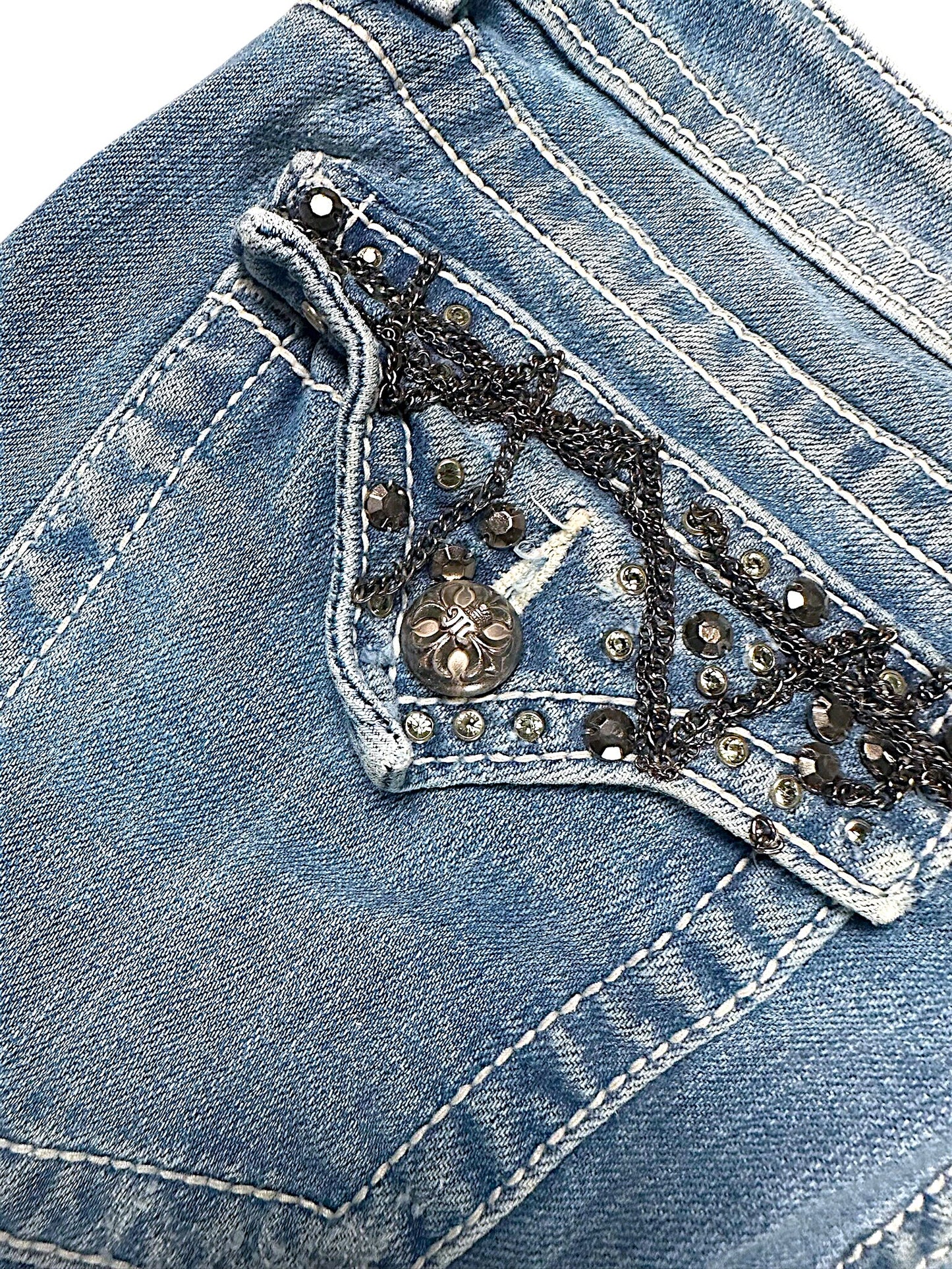 Vintage Miss Me Y2K Low Waist Bootcut / Flared Damenjeans (M)