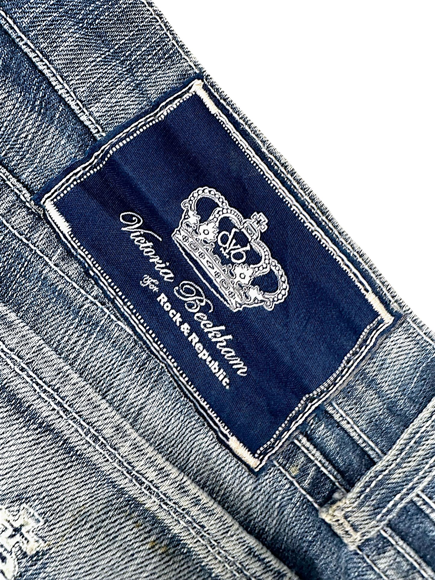 Vintage Victoria Beckham Y2K Low Waist Flared Damenjeans (L)