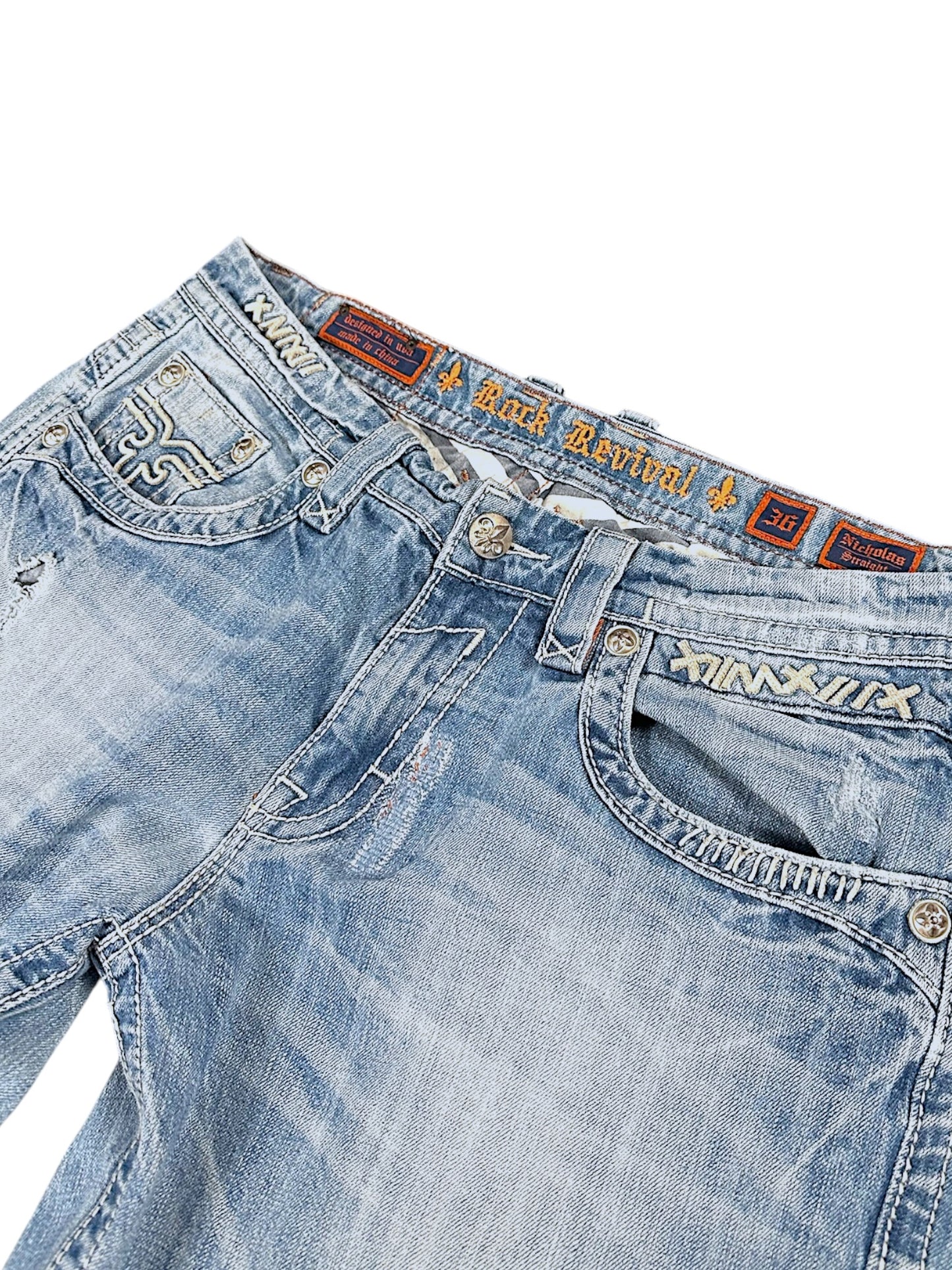 Vintage Rock Revival Y2K Baggy Jeans (L)