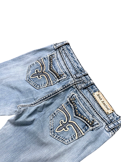 Vintage Rock Revival Y2K Straight Leg Jeans (XL)
