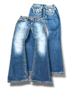 Vintage Rock Revival Y2K Low Waist Bootcut Damejeans (S)
