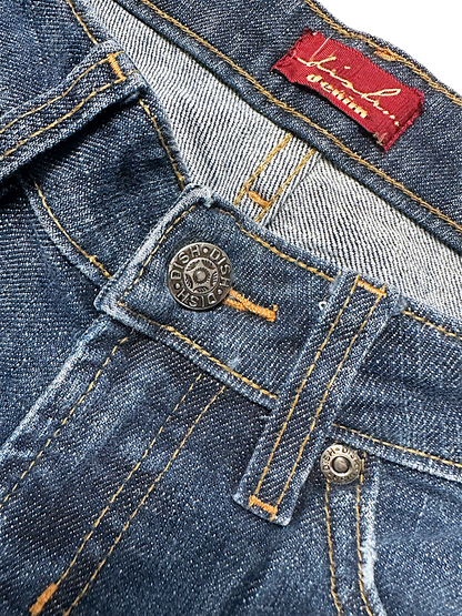 Vintage Embroidery Y2K Low Waist Flared Damenjeans (L)