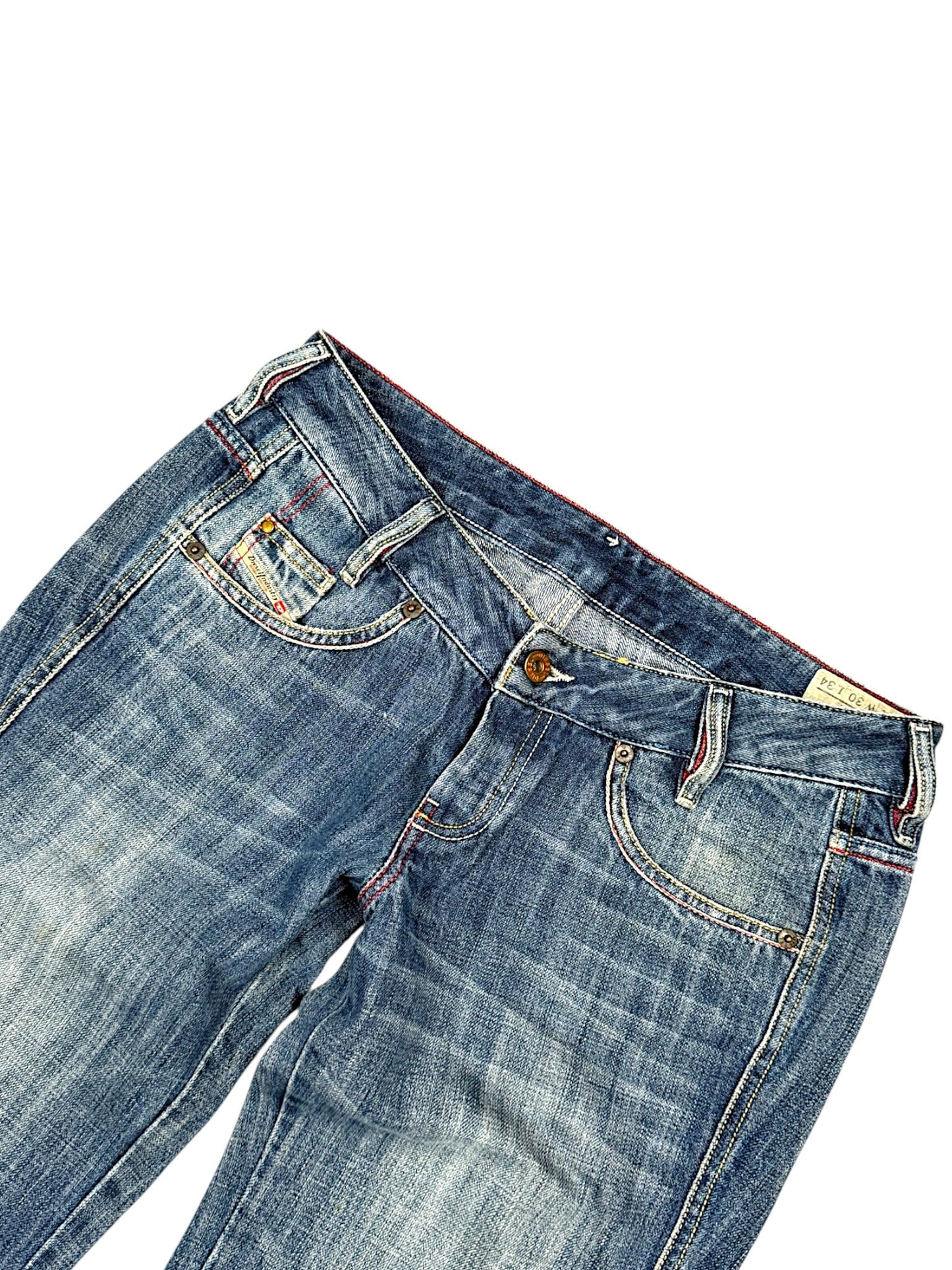 Vintage Diesel Embroidery Y2K Flared Damenjeans (S)