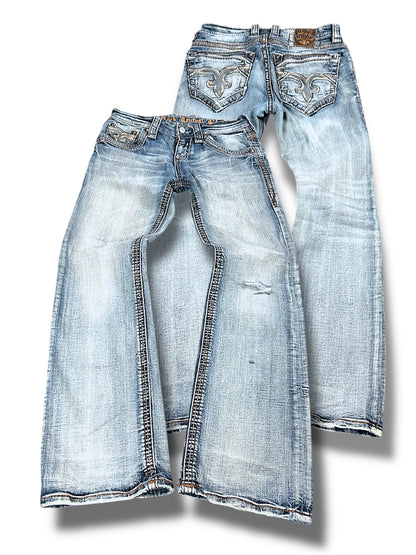 Vintage Rock Revival Baggy Jeans (M)