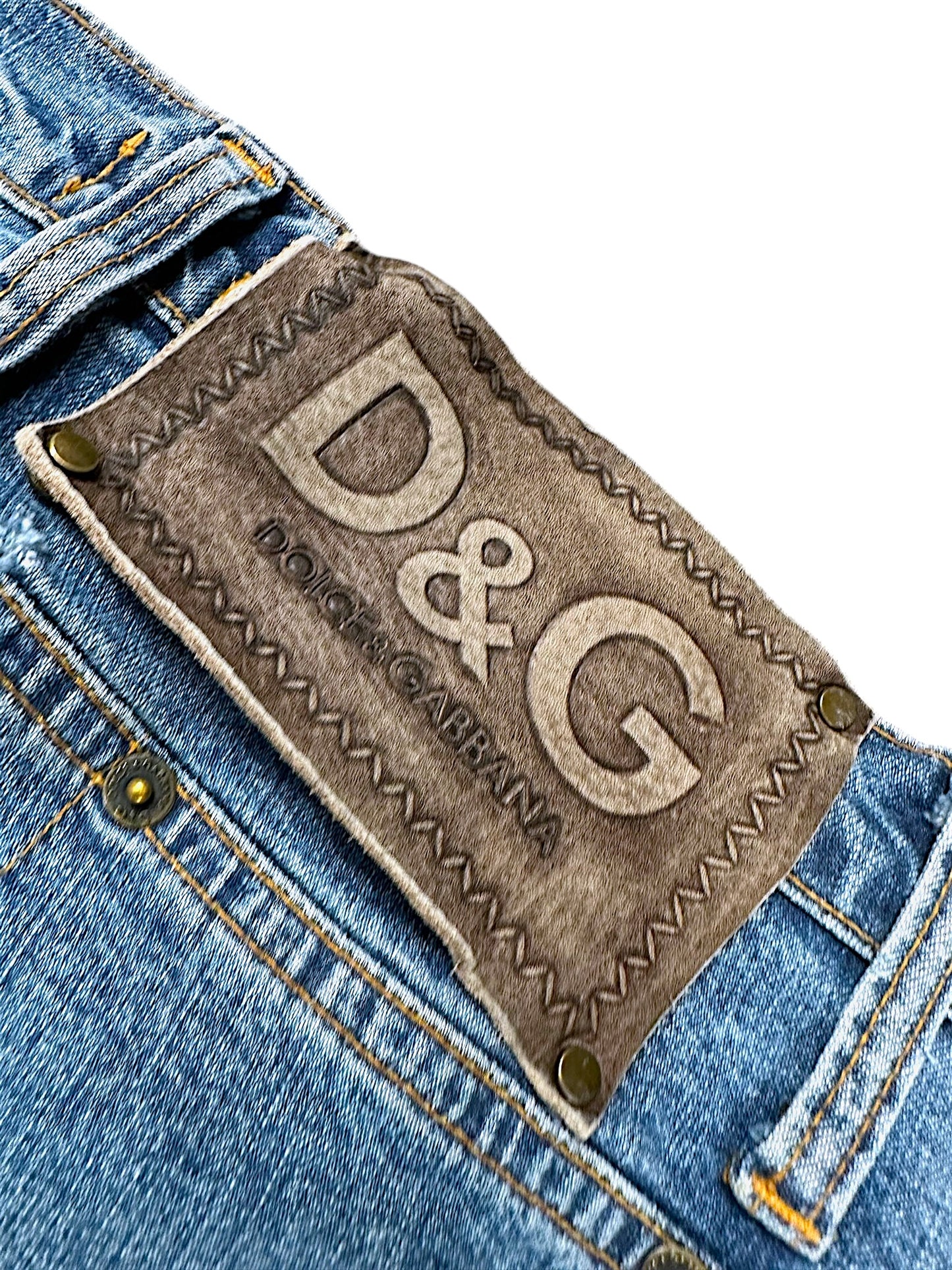 Vintage Dolce & Gabbana Y2K Flared Damenjeans (XXL)