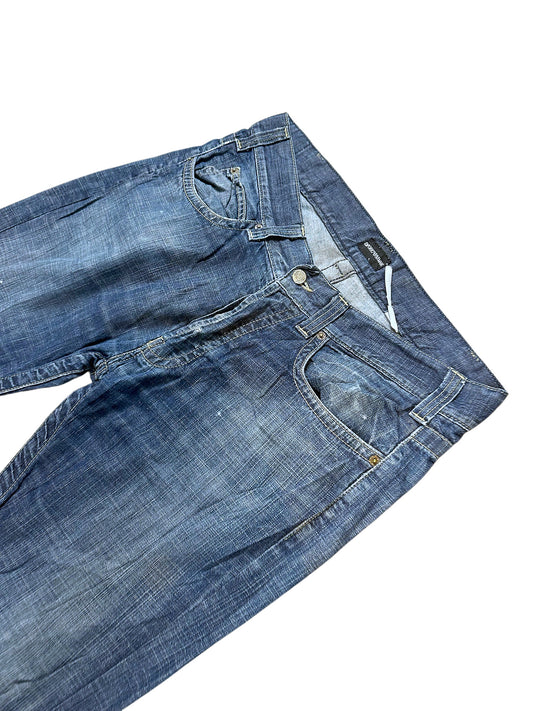 Vintage Emporio Armani Y2K Straight Leg Jeans (M) – Detailaufnahme 1