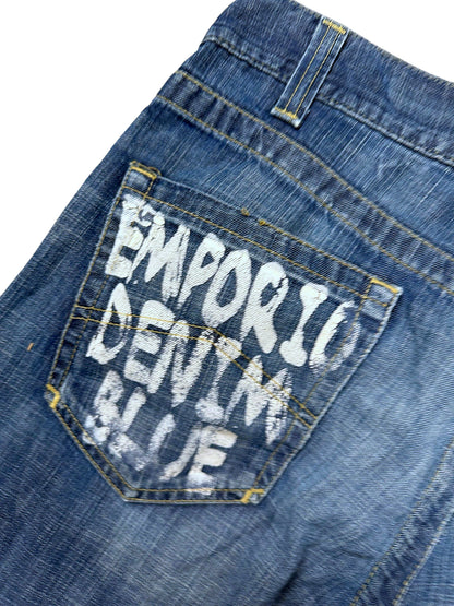Vintage Emporio Armani Y2K Straight Leg Jeans (M) – Detailaufnahme 3