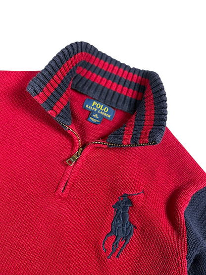 Vintage Ralph Lauren „Big Pony“ Pullover mit Kragen (S)
