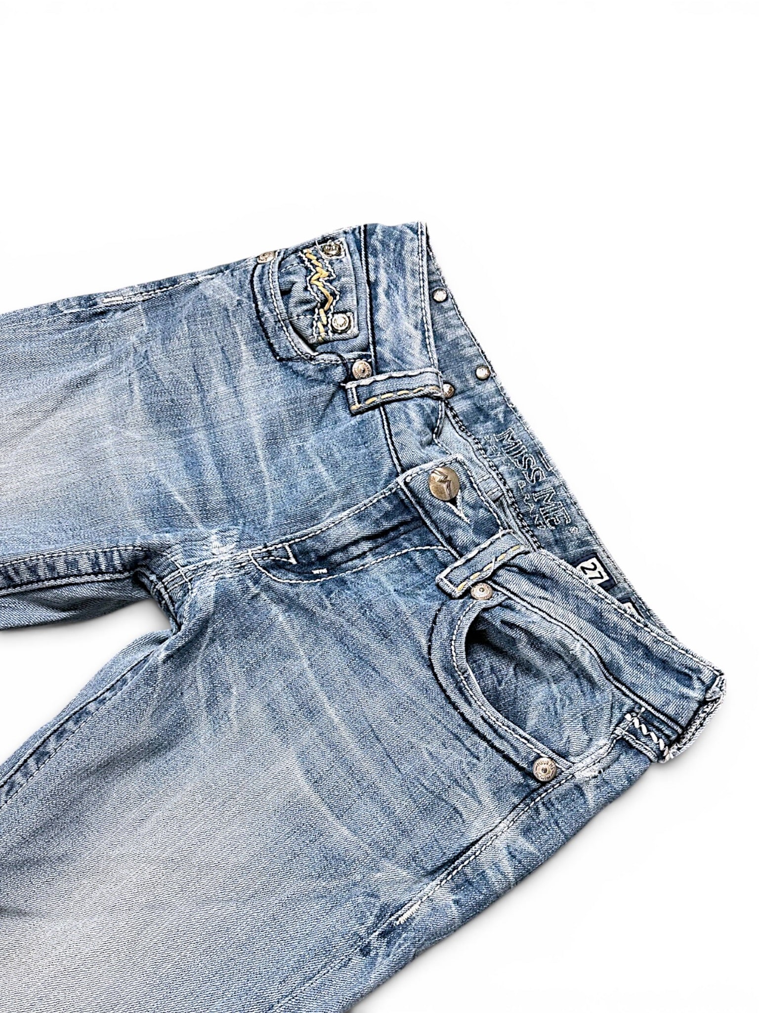 Vintage Miss Me Y2K Low Waist Bootcut / Flared Damenjeans (M)