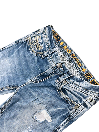 Vintage Rock Revival Y2K Bootcut Damenjeans (M)