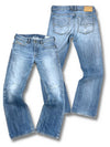 Vintage Diesel Y2K Flared Jeans „Zatiny“ (S) – Vorder- und Rückansicht