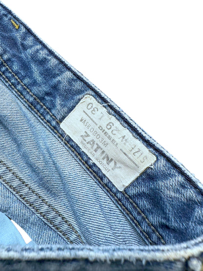 Vintage Diesel Y2K Flared Jeans „Zatiny“ (S) – Detailaufnahme 2