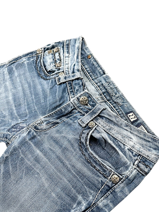 Vintage Miss Me Y2K Low Waist Bootcut / Flared Damenjeans (S)
