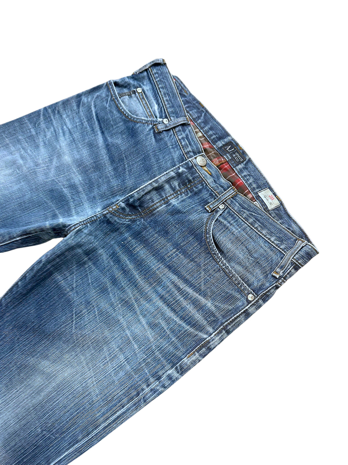 Vintage Armani Straight Leg Jeans (XL) – Detailaufnahme 1