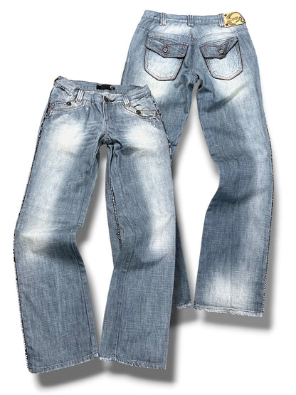 Vintage Just Cavalli Y2K Mid-Waist Bootcut Damenjeans (L)