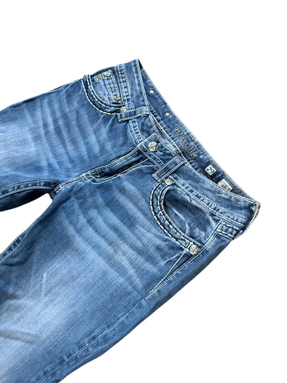 Vintage Miss Me Y2K Low Waist Bootcut/Flared Damenjeans (L) – Detailaufnahme 1