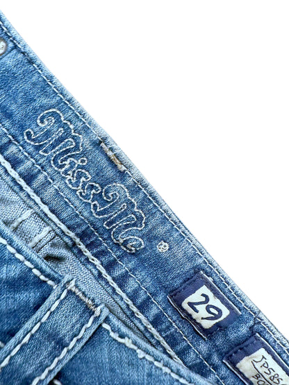 Vintage Miss Me Y2K Low Waist Bootcut/Flared Damenjeans (L) – Detailaufnahme 2