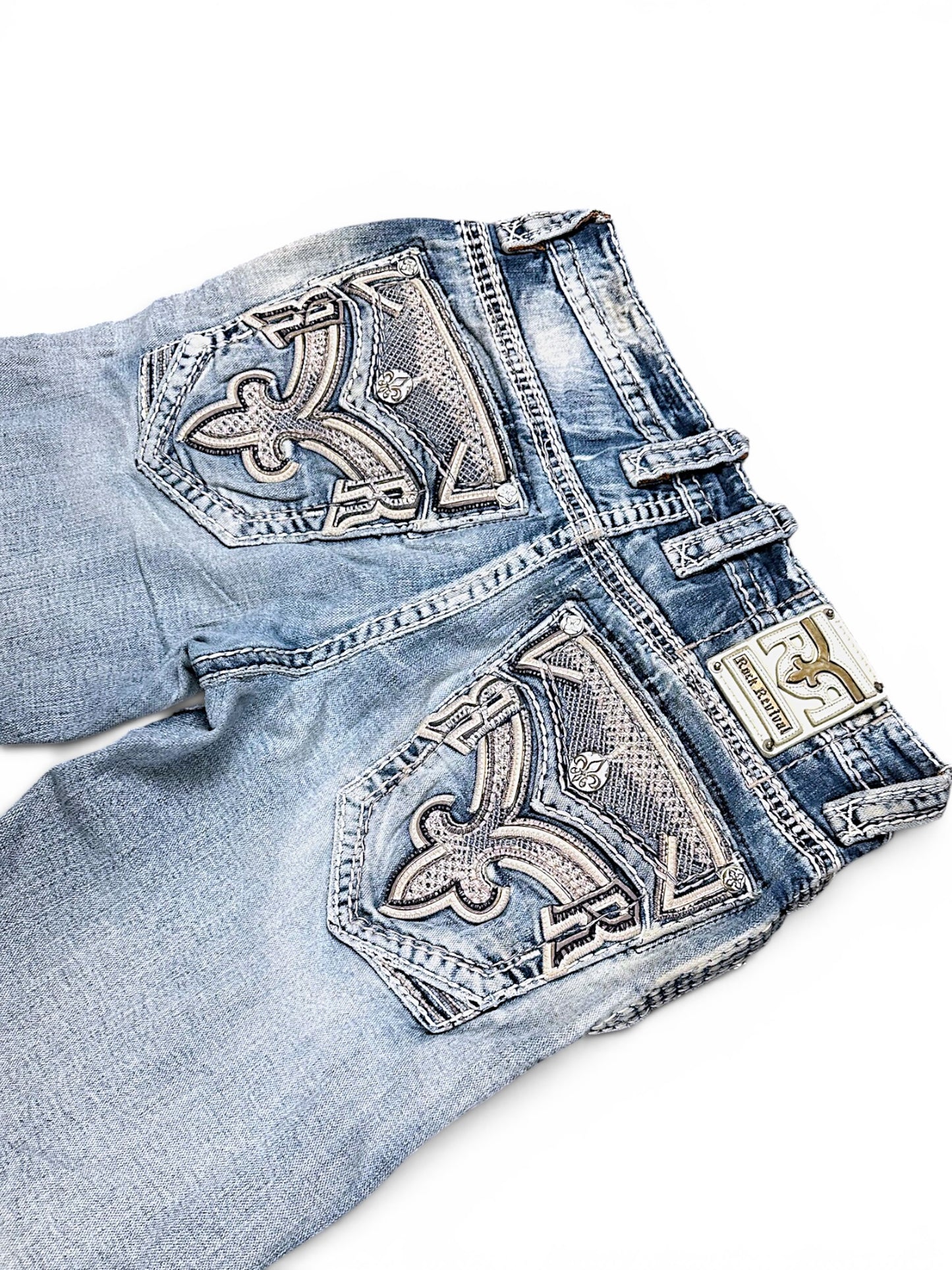 Vintage Rock Revival Y2K Baggy Jeans (S)