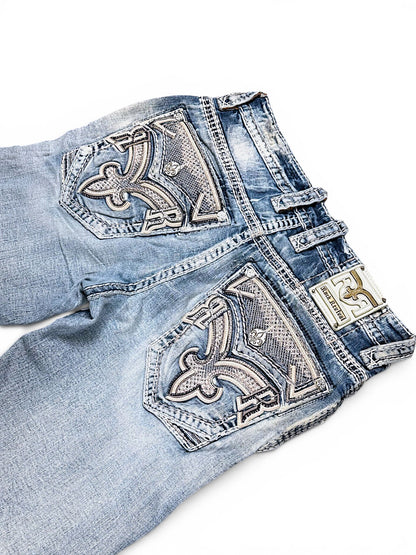 Vintage Rock Revival Y2K Baggy Jeans (S)
