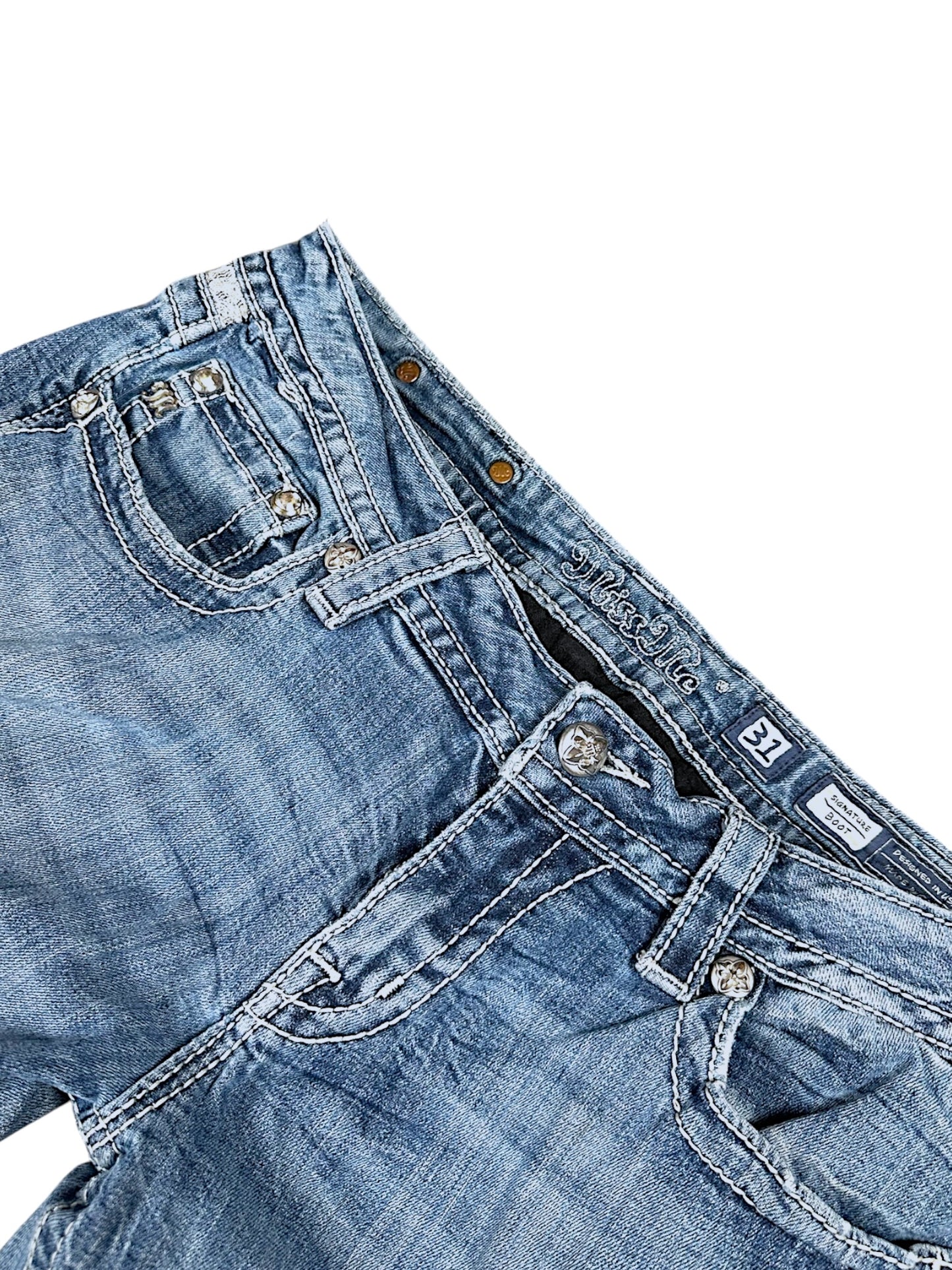 Vintage Miss Me Y2K Low Waist Bootcut / Flared Damenjeans (L)