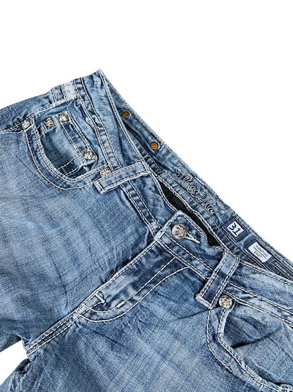 Vintage Miss Me Y2K Low Waist Bootcut / Flared Damenjeans (L)