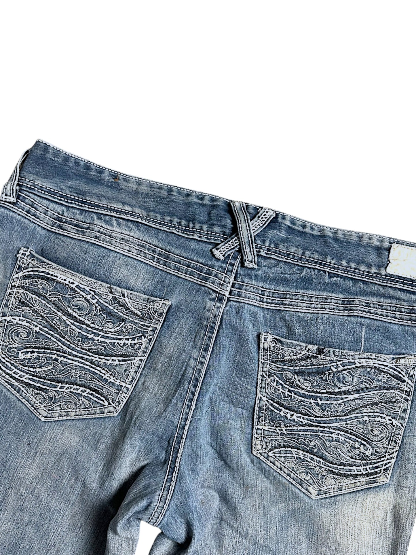 Vintage Amethyst Y2K Low Waist Bootcut / Flared Damenjeans (M)